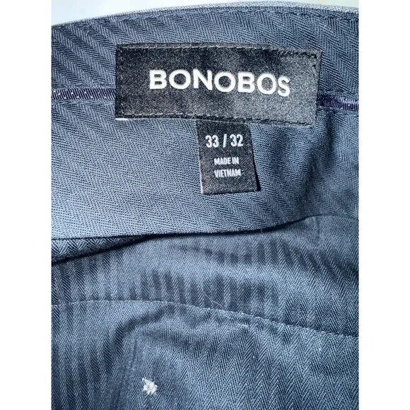 NEW Bonobos Mens Wool Dress Pants Grey 33/32 Slim Taper Fit $119 [jb] - Picture 6 of 7